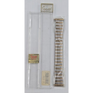 Speidel Silver / Gold Twist O Flex Stainless Steel Mens Watch Band